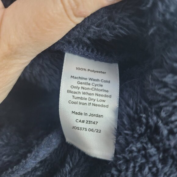 Talbots Blue Dream Fleece Sherpa Funnel Neck Pullover Women's Size Medium - Picture 6 of 10